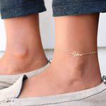 Exclusive Personalized Modern Script Name Anklet / Ankle Bracelet