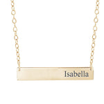 Personalized Name Bar Necklace with Name w/ Chain Included