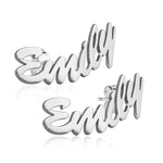 Pair Of Script Name Earrings