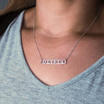 Name Bar Necklace with Chain Included