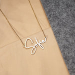 Modern Script Name Necklace with Chain Included