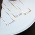 Name Bar Necklace with Chain Included