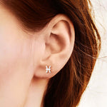 Pair of Petite Zodiac Stud Earrings