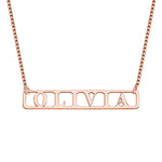 Name Bar Necklace with Chain Included