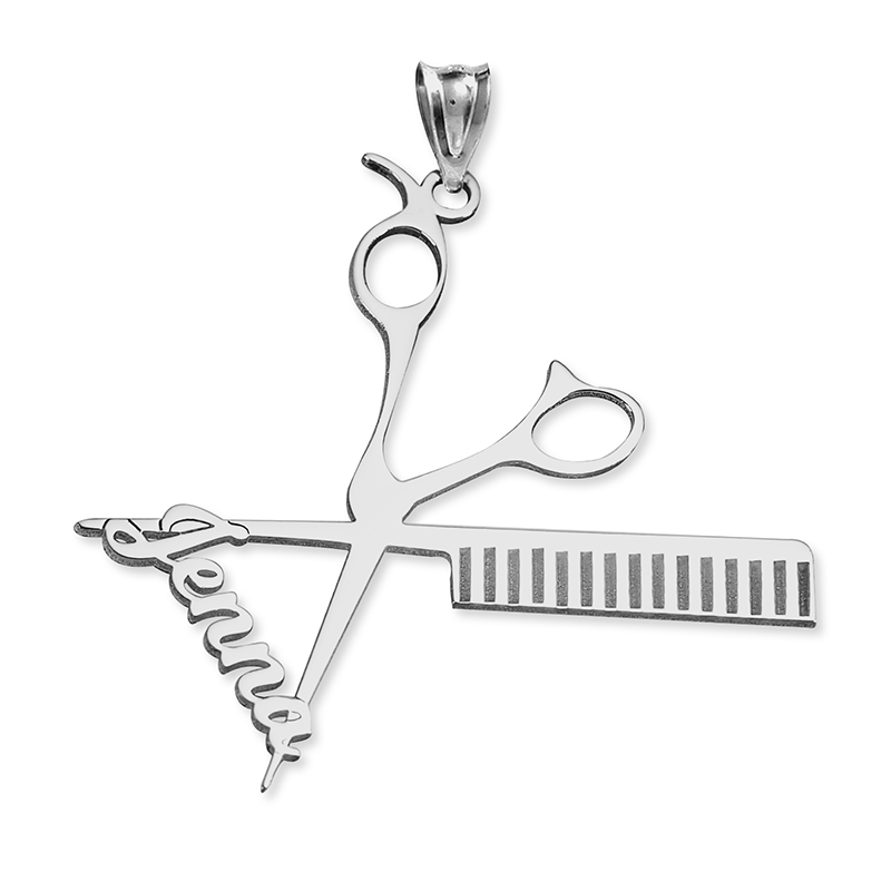 Personalized Hairdresser Name Necklace with Chain Included