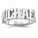 Personalized Women's Block Name Ring