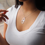 Interlocking Double Heart Name Necklace