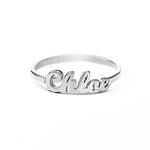 Personalized Script Name Ring