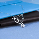 Personalized Nurse Stethescope Name Necklace with Chain Included