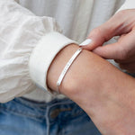 Dainty Thin Name Bar Bracelet w/ Chain Extender