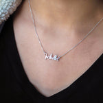 Petite Script Name Necklace with Chain Included