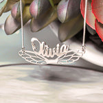 Personalized Fairy Wing Name Necklace w/ Chain