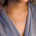 Minimalist Script Name Necklace with Chain Included