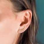 Pair Of Script Name Earrings