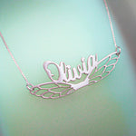 Personalized Fairy Wing Name Necklace w/ Chain