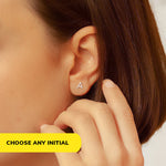 Pair of Initial Stud Earrings