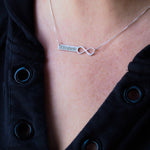 Personalized Infinity Name Bar Necklace w/ Chain Included