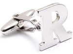 Sterling Silver Cutout Initial Cufflinks