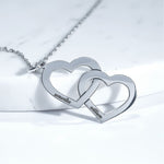 Interlocking Double Heart Name Necklace