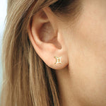 Pair of Petite Zodiac Stud Earrings