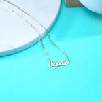 Script Name Necklace with Paperclip Chain Included