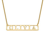 Name Bar Necklace with Chain Included