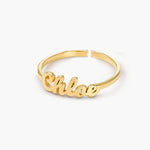 Personalized Script Name Ring