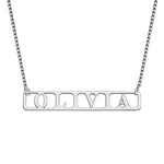 Name Bar Necklace with Chain Included