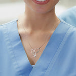 Personalized Nurse Stethescope Name Necklace with Chain Included