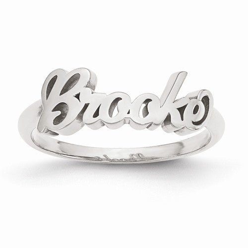 Personalized Woman's Script Name Ring