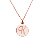 Round Disc Name Pendant or Charm with 18 inch Chain