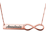 Personalized Infinity Name Bar Necklace w/ Chain Included