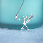 Personalized Hairdresser Name Necklace with Chain Included