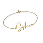 Exclusive Personalized Modern Script Name Anklet / Ankle Bracelet