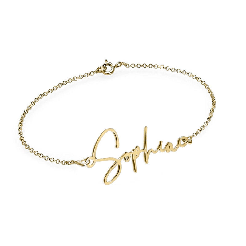 Exclusive Personalized Modern Script Name Anklet / Ankle Bracelet